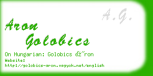 aron golobics business card